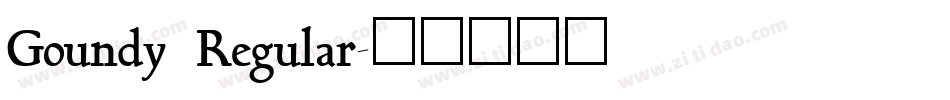 Goundy Regular字体转换
